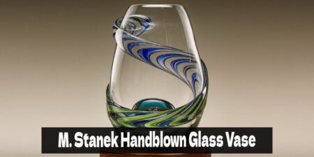 M. Stanek Handblown Glass Vase